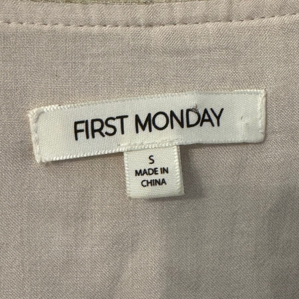 First Monday Button Down Ruffle Cotton Linen Midi… - image 4